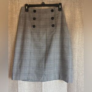 Banana Republic Black and Gray A-Line Skirt